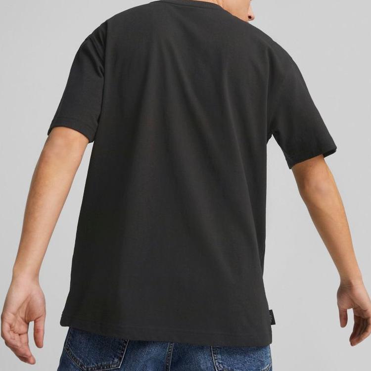 New PUMA Set-in Sleeve T-Shirt Unisex Black 620730-01