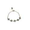 Elegant Blue Zircon Geometric Square Bracelet - Fashionable Luxury Hand Jewelry