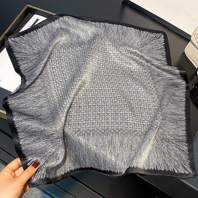 100% Natural Real Silk Scarf Women Luxury High Quality Square Fashion Print Hair Neckerchief Shawl Wraps Hijab Bandana Scarves