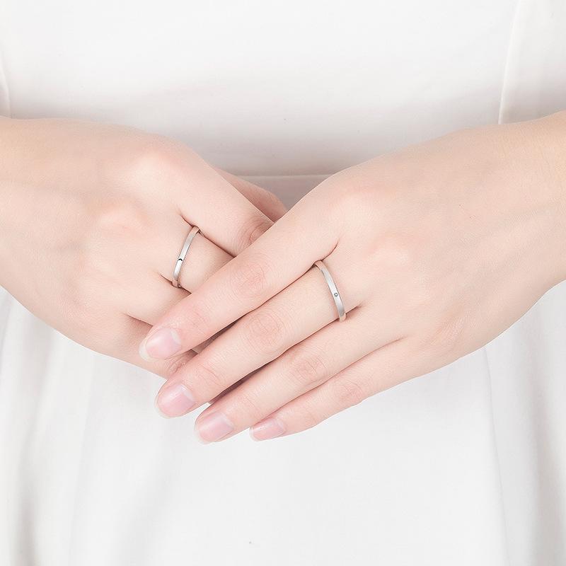 Sun & Moon Pure Silver Couple Rings - Openable Design for Men & Women, Valentine's Day Gift