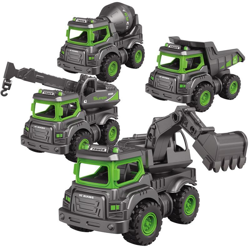 Alloy Excavator Inertial Mixer Truck Dump Truck Crane Model Children Car Toy