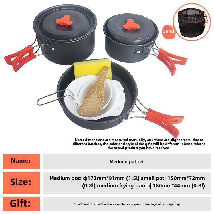 Camping Cookware: Outdoor Pots, Kettles, Frying Pans, Cookware, Camping Equipment, Portable Kitchen Utensils, Camp Cookers, Cassette Stoves.