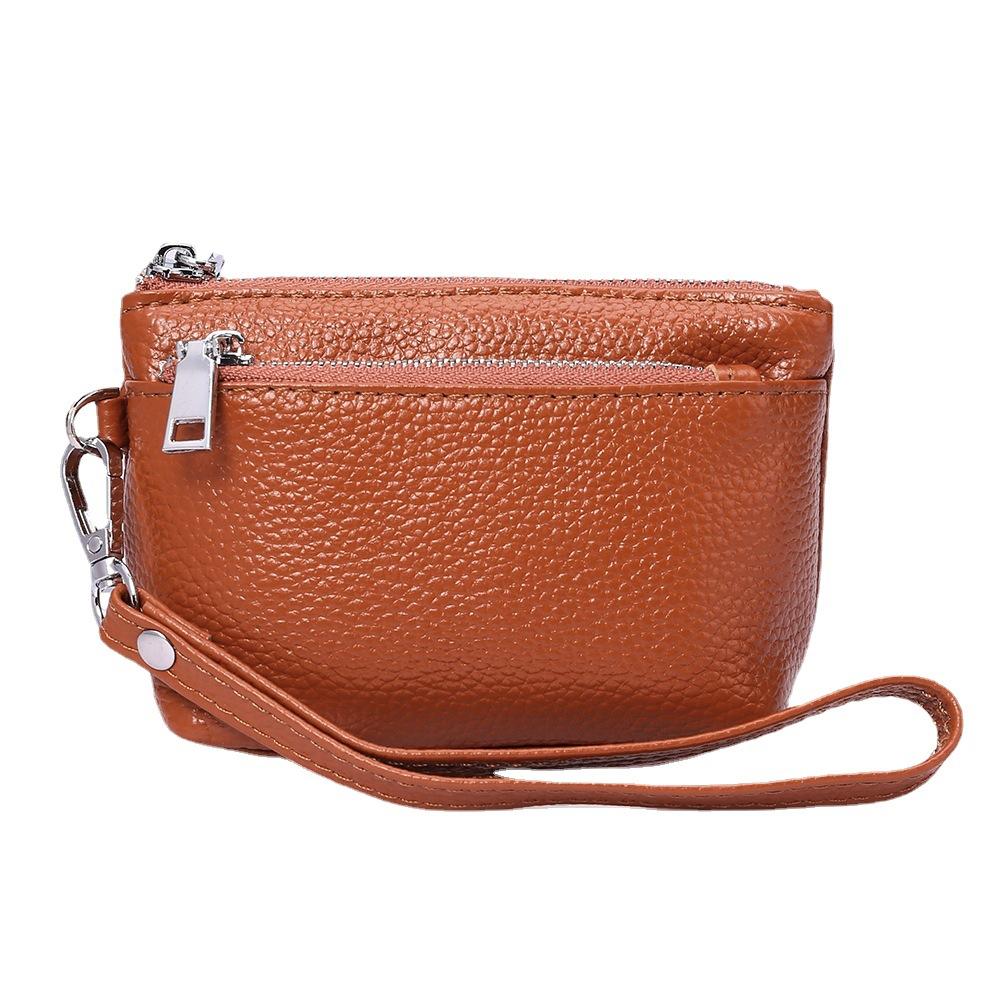 

5 цветов, простой женский портмоне из натуральной кожи, отличное качество, женский клатч, одноцветные браслеты, сумки на молнии, сумка для монет