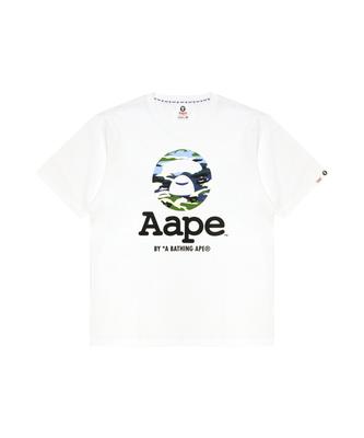 Eipeu Moonface Multi Camo Logo Short Sleeve T-Shirt - White / Aaptem1834Xxqwhx