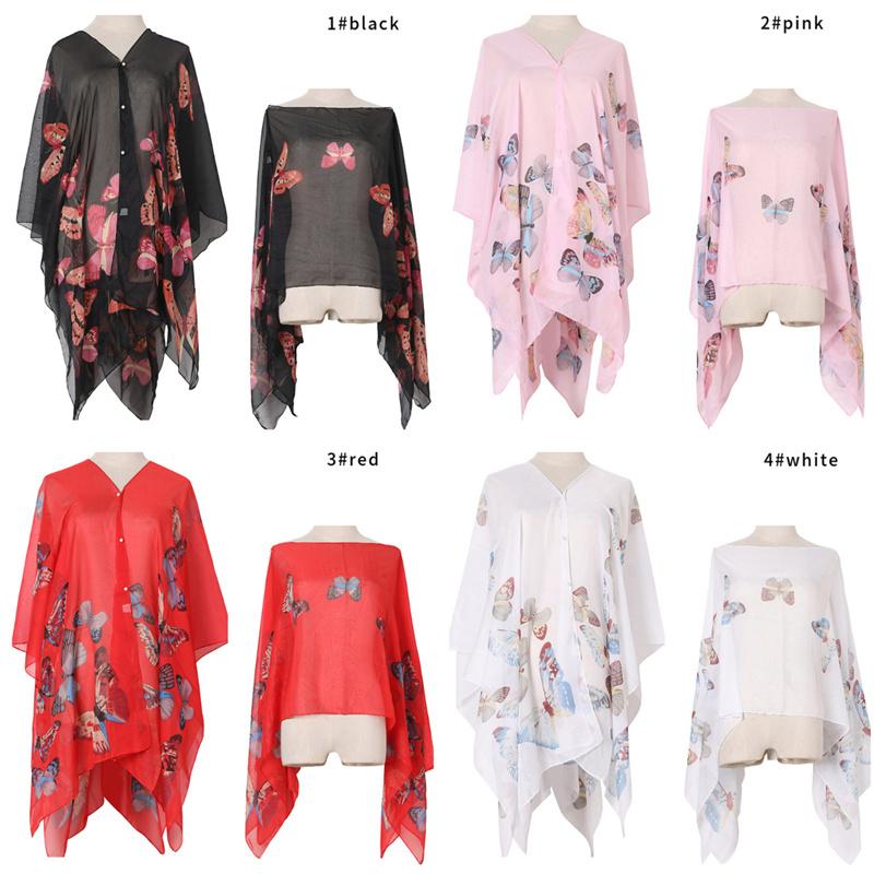 Summer Chiffon Beach Cover Up Sun Protection Shawl Dress Bikini Cover-up Women Swimsuit Sarong Swimwear Sunscreen Beachwear