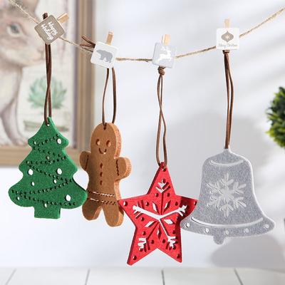Nowa słodka kreskówka zwierzęca świąteczna zawieszka z filcu renifer choinka zawieszka impreza navidad dekoracyjna zawieszka artykuły świąteczne