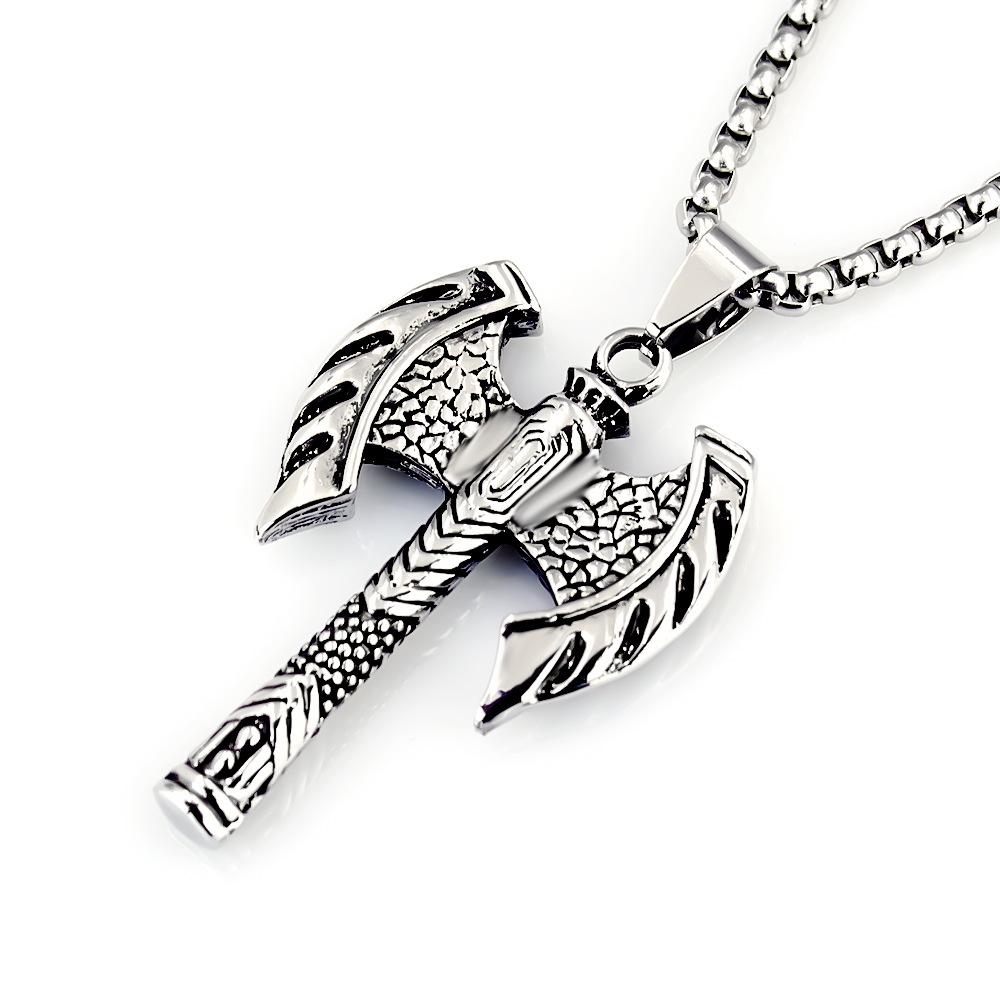 Мужские Аксессуары Подвеска Топор Викинга Титановая Сталь Персонализированное Винтажное Нержавеющая Сталь Ожерелье