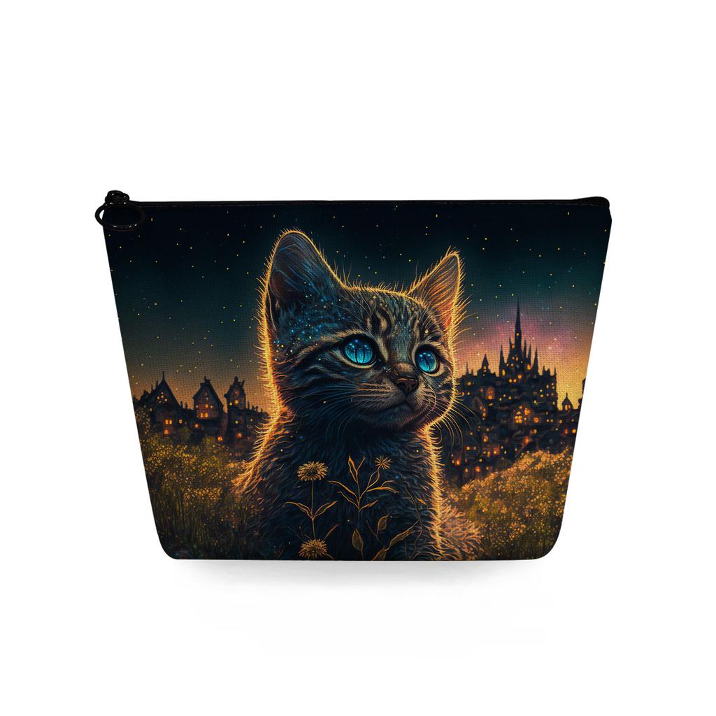Women Cat Print Cosmetic Bag Toiletries Organize Travel Storage Case 6771