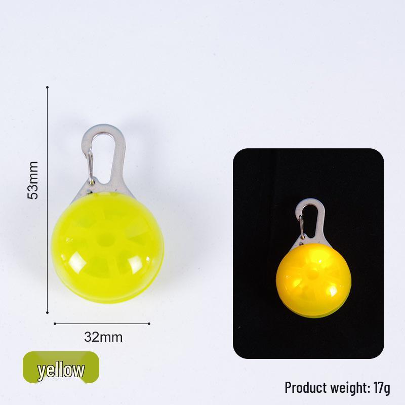 Glow-in-the-Dark Dog Pendant: Anti-Lost Battery-Powered Lightweight Pet Collar Light for Evening Walks