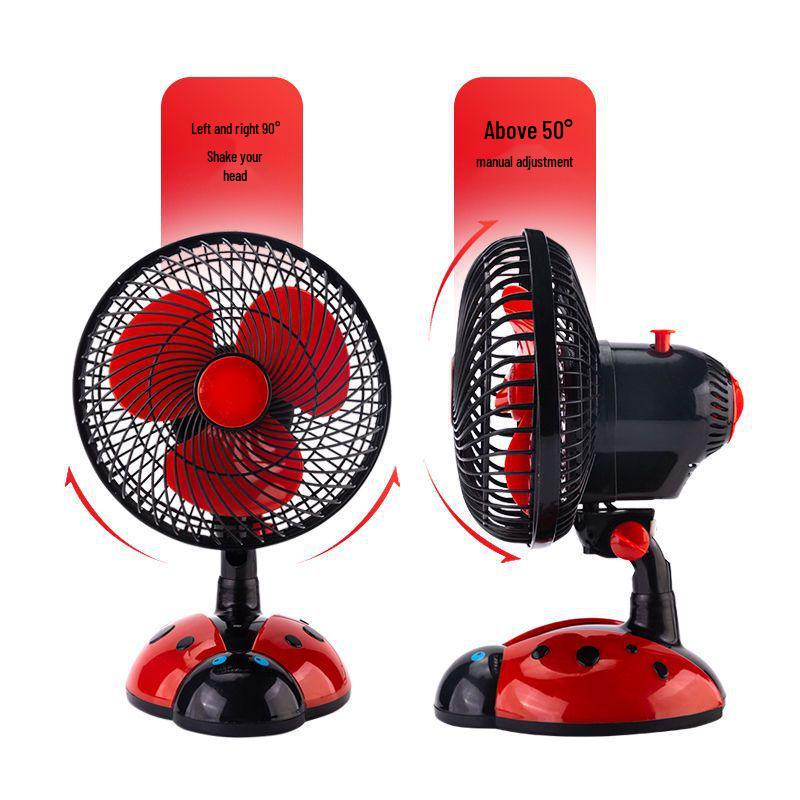 Silent Mini Fan: Cartoon Design for Dorms, Desks, and Offices