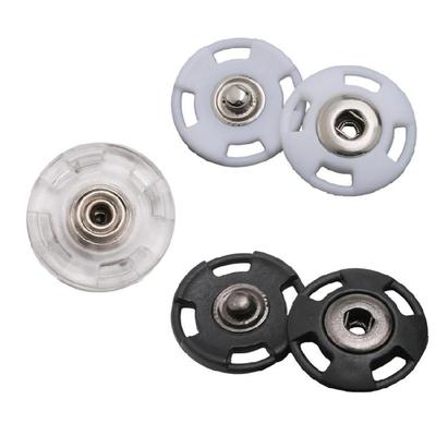 10 Piezas Botones de Presión Invisibles Para Tejido Fino/Grueso Botones de Plástico para Coser Sujetadores Accesorios de Ropa para Prendas