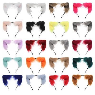 Anime Cosplay Requisiten Tier Katze Haarreif Felliges Haarstyling für Halloween Stirnband Felliges Kätzchen Tier Karneval