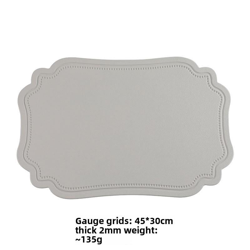 Retro Imitation Leather Placemat Waterproof and Oil-proof Western Dining Mat Nordic Thermal Insulation Mat Table Mat Household Anti-scalding Mat