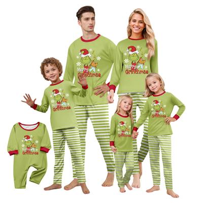 Christmas Print Cute Family Set Pajamas, Home Clothes, Family Set Long Sleeve Top Pants Set