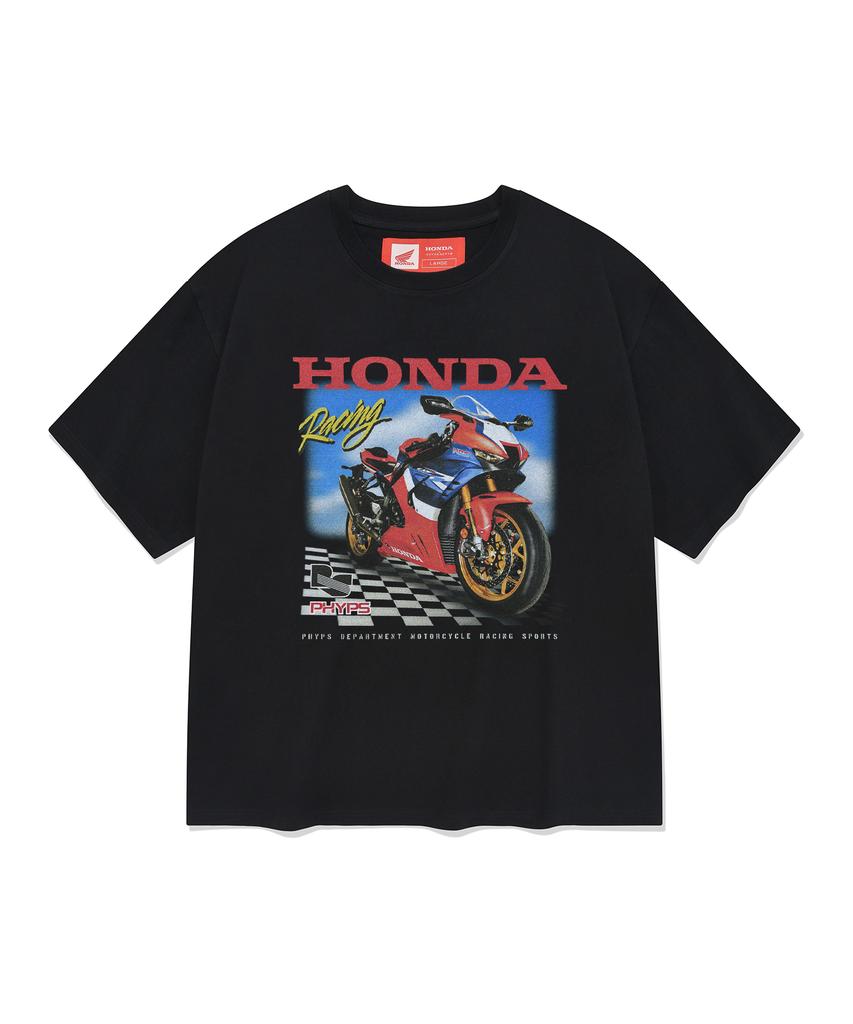 PHYPS MOTORCYCLE Racing Fire Blade T-Shirt Black