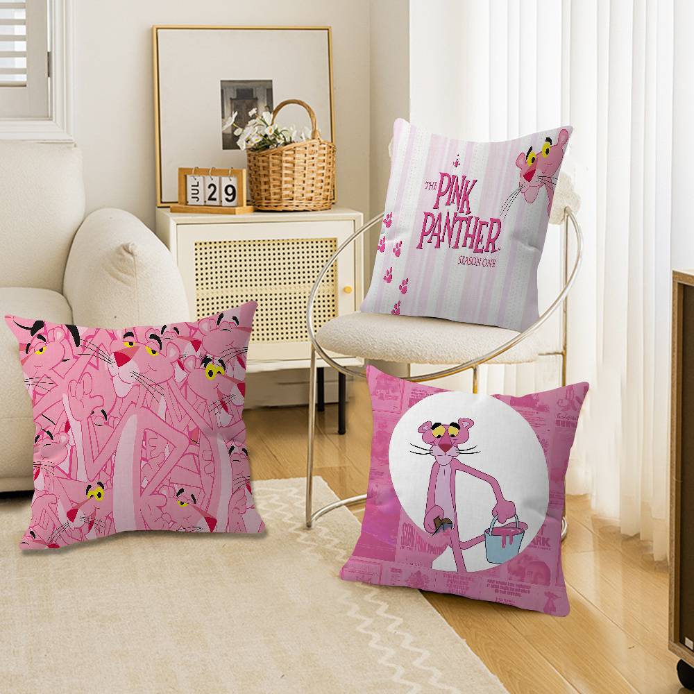 Cartoon P-Pink P-Panther Personalisierte Kissenhülle Kinderzimmer Wilde Party Deko Kissenbezug Kindergeburtstag Dusche Geschenk