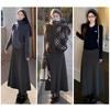 High Waist Woolen A-Line Skirt with Velvet Lining - Slimming, Versatile, Mid-Length for Autumn/Winter