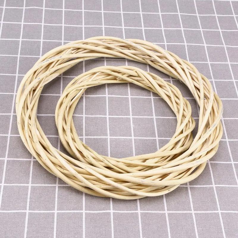 Hand Woven Rattan Wood Grapevine Wreath Vine Branch Wooden Twig Decorative Wreath Festive Party Supplies Holiday Home Decor