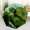 1pc Lotus Leaves Pond Automatic Open/Close Umbrella with Windproof, Functional Design, 8-Rib Sturdy Canopy