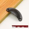 Antique Bronze Semi-Circular Handle for Cabinets: Punch-Free, Classic Design for Kitchen, Shoe, or Medicine Cabinets