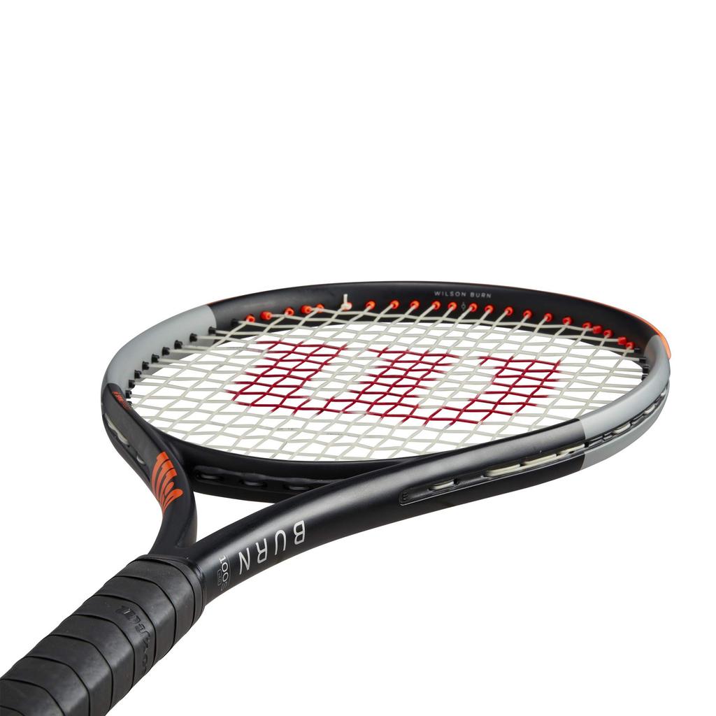 Wilson BURN 100S Hard Tennis Racket Grip Size WR044811U2 V4.0 [Frame Only] 2, Black/Gray/Orange,