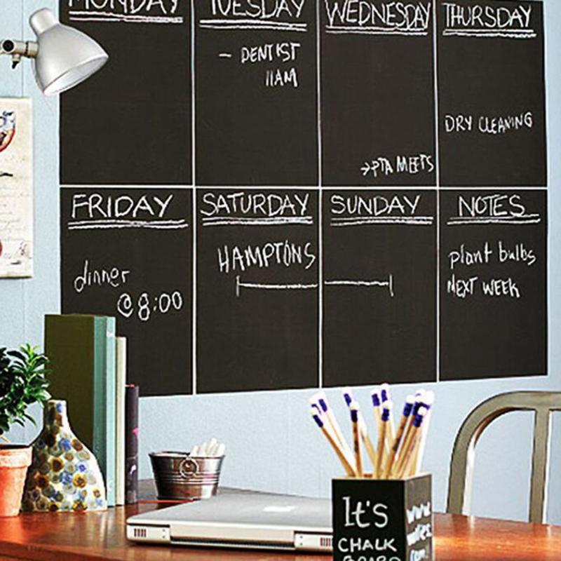 45*200cm Large Blackboard Wall Sticker Chalkboard Stickers Removable Black Board Krijtbord Pizarra Kids Office School Supplies
