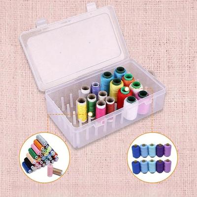42 Axis Needle and Thread Box Transparent Sewing Thread Box Useful Bobbins Container  Sewing Tools