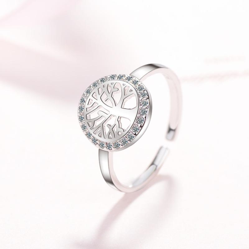 New  925 Sterling Silver Ring open Adjustable Fashion Exquisite Student Girlfriend Women Jewelry Accessories Wedding Party