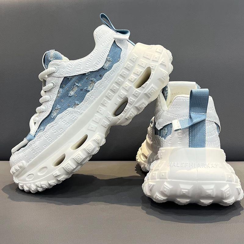 Canvas Breathable Casual Shoes Thick-soled Dad Shoes Versatile Low-top Fashionable Personality Versatile Men's Shoes