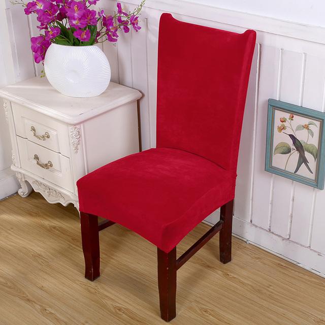 Plush Fabric Thick Fabric Chair Cover Stretch Seat Covers Elastic Bench Cover For Office Chair Party Banquet Hotel Living Room