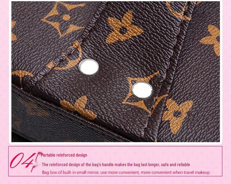 Große Kosmetiktasche für Damen mit Spiegel - 2025 Neues High-End Kosmetik-Aufbewahrungsetui