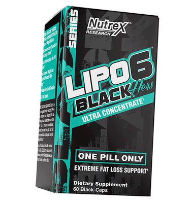 Fat Burner for Women, Ultra-concentrate, Lipo-6 Black Hers Ultra Concentrate, Nutrex  60caps (02152006)