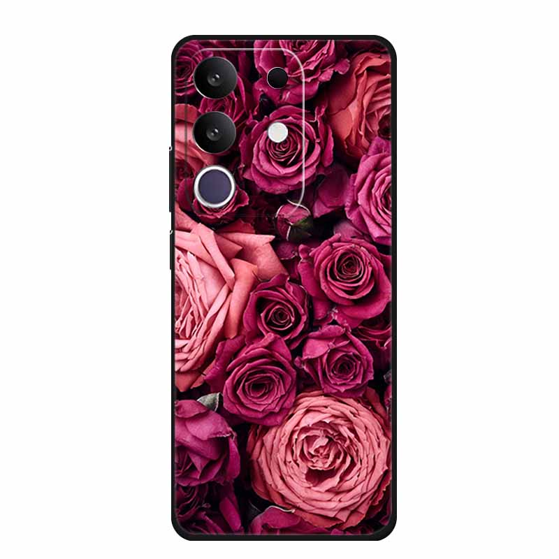 

For Vivo Y300t 5G Phone Case Y 300 t Coque Black Silicone Soft Back Cover Case For Vivo iQOO Z10x T4x 5G Y29 4G Case Z 10 x Y 29 Vivo Y300t 5G