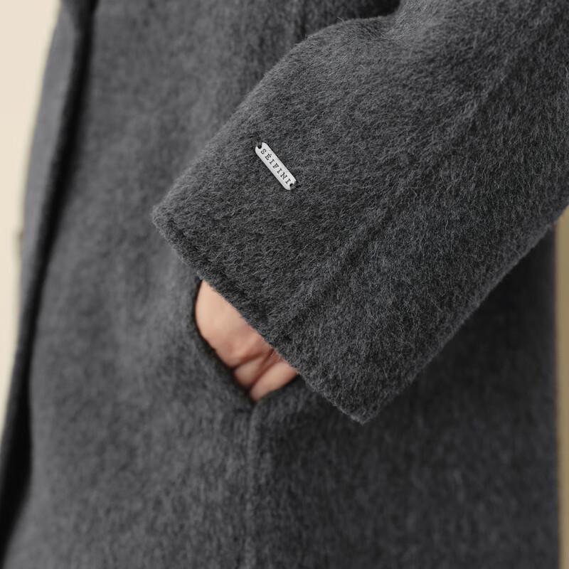 SEIFINI Women's Loose Double-faced Wool Commuter Coat