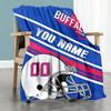 Buffalo Football Personalized Text Blanket Cozy Customizable Blanket Comfortable Suitable for Nap Couch Living Room Sofa Ideal for All Seasons