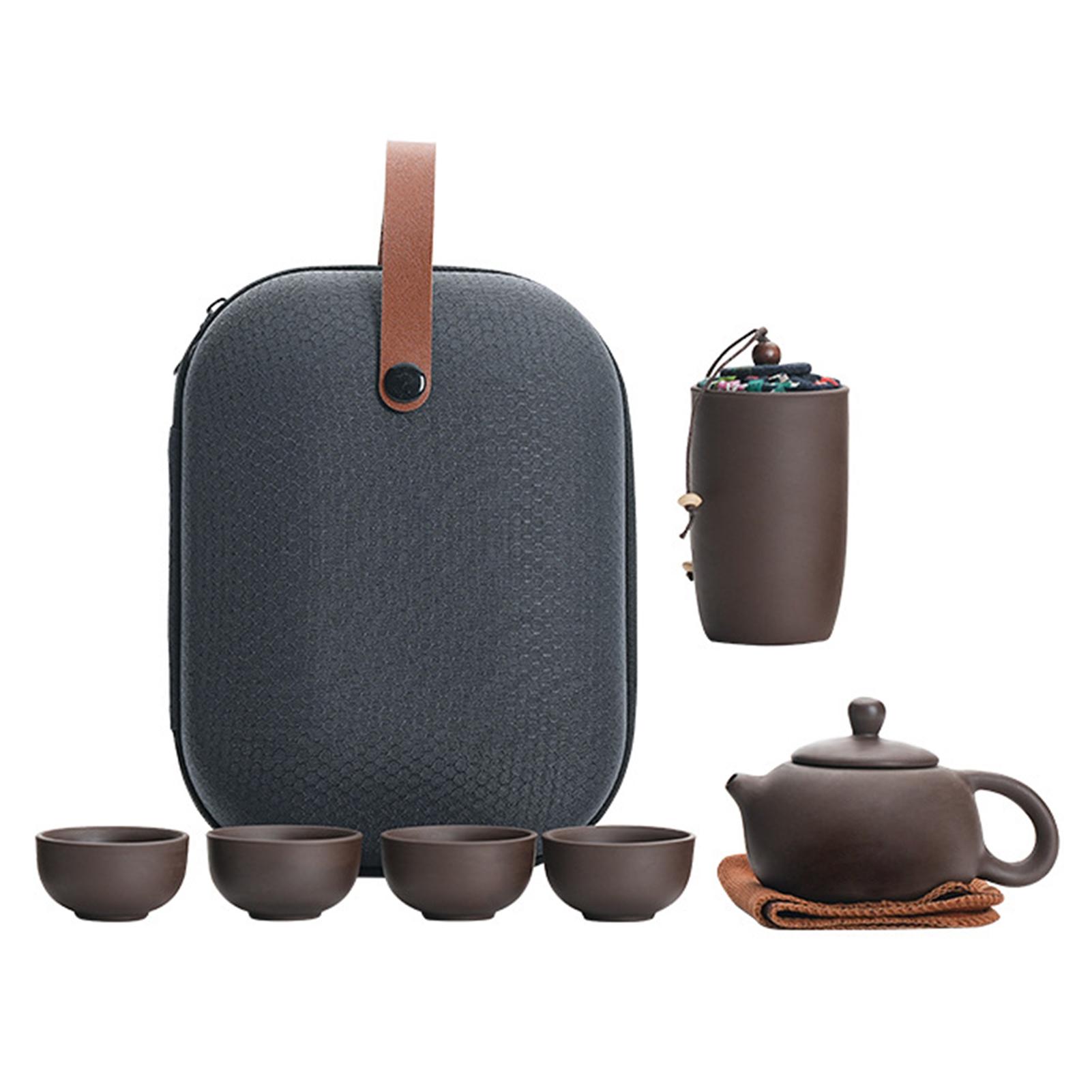

Travel Tea Set With 1 Teapot 4 Teacups Perfect For Traditional Kongfu Tea Ceremony For Business Trips