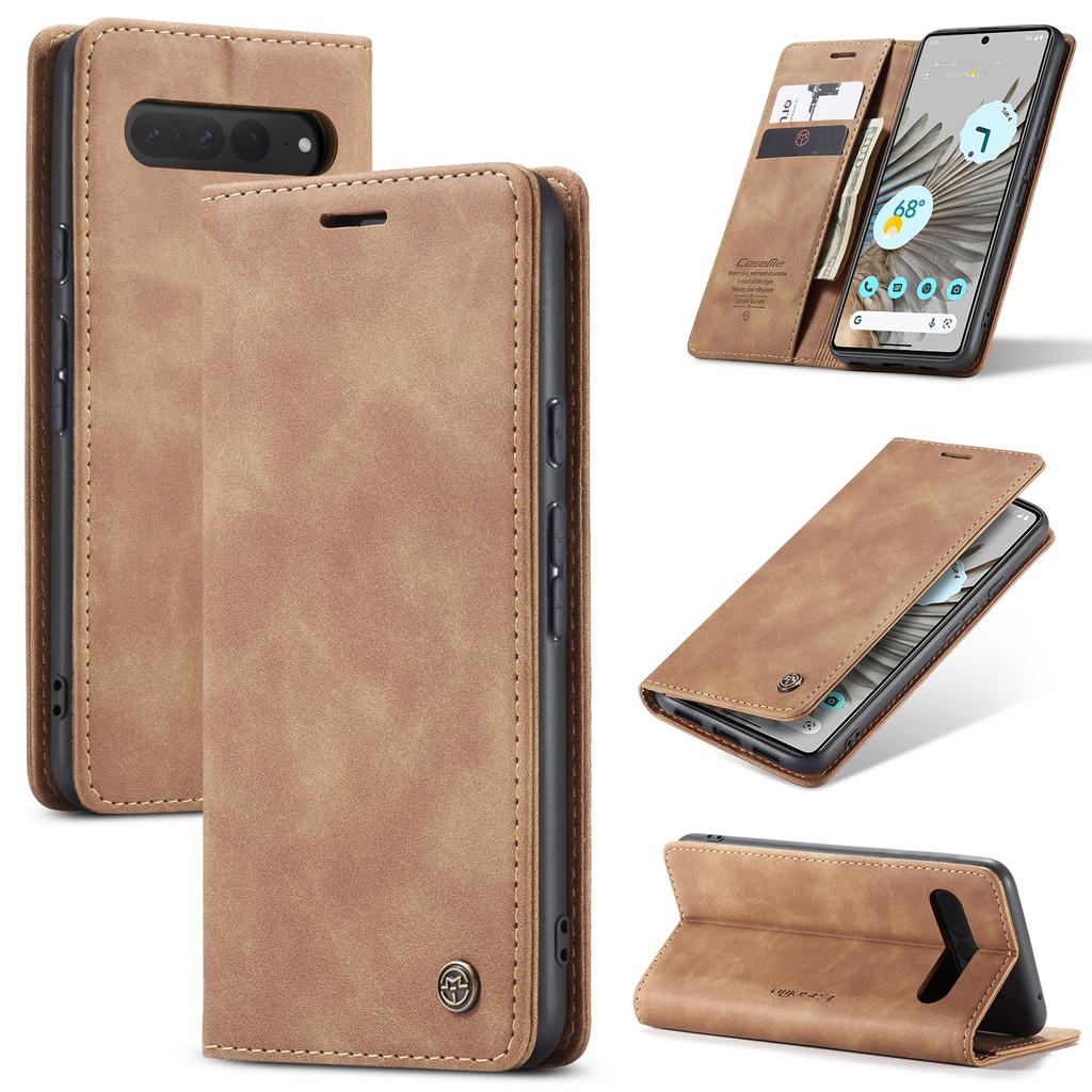 Do Google Pixel 7 Pro 6 Pro Skórzane Etui, CaseMe Retro Portmonetka Luksusowy Magnetyczny Uchwyt na Karty Pokrowiec Portfel na Google Pixel 7 Pro