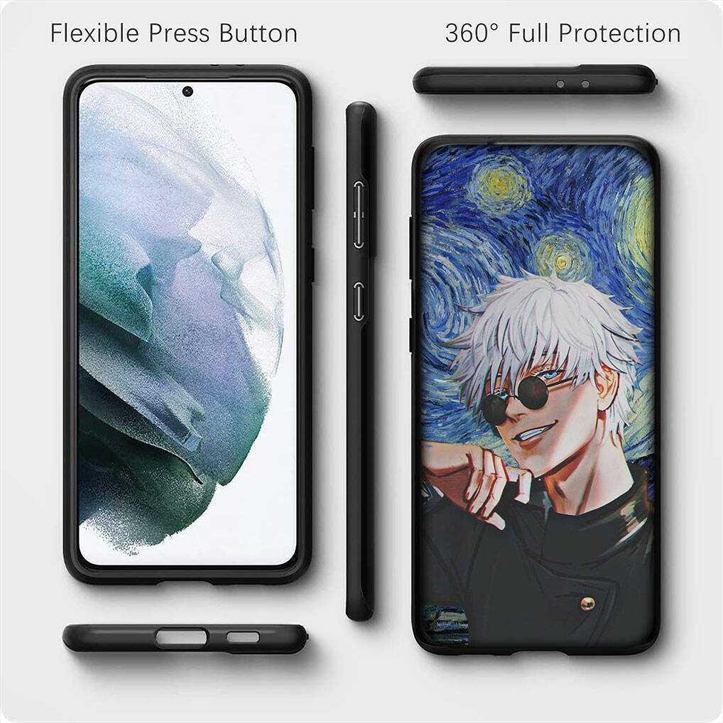 Pour iPhone 17 16 15 Xiaomi Poco F7 F8 X7 C85 C75 C71 M8 Redmi Note 14 13 12 11 Pro Max 14C 13C 15C A3 A4 Coque de téléphone Jujutsu Gojo Satoru Kaisen Anime