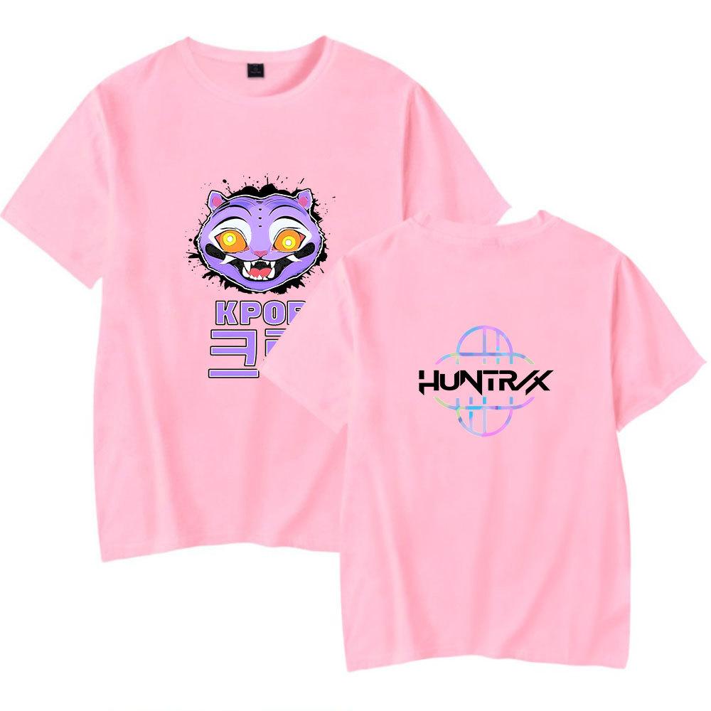 Anime KPop Demon Hunters Huntrix Tshirt Men Women Fashion Cotton T Shirt Summer Unisex Crewneck Short Sleeve  Streetwear Tees