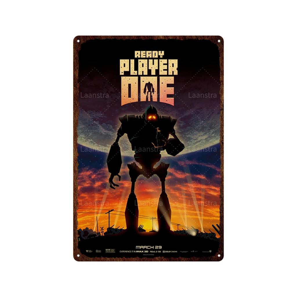 Ready Player One Retro Movie Tin Sign Poster Bar Home Decoration Metal Sign Plaque Decoration Wall Art Decor For Decorating