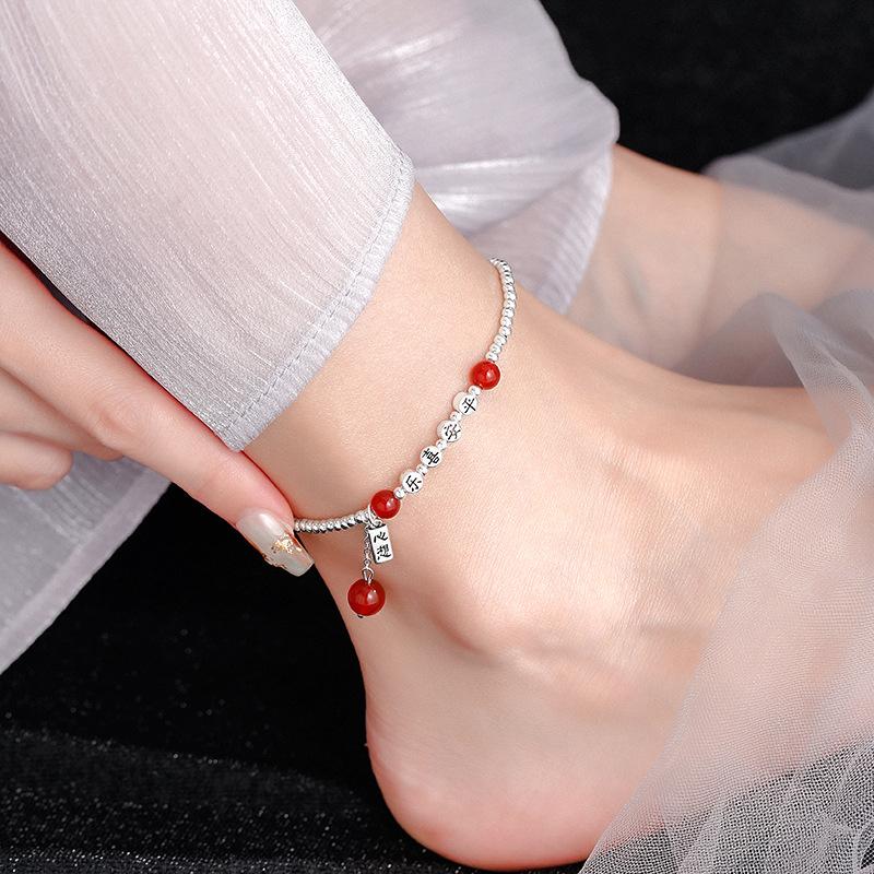 925 Sterling Silver Anklet Dazzling Chain Clear CZ Geometric Elegant For Woman Girl Fashion Jewelry Gift Dropship Wholesale