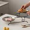 Practical Detachable Dessert Stand for Parties Detachable Fruit Serving Holder Metal Wedding Cake Display Plate