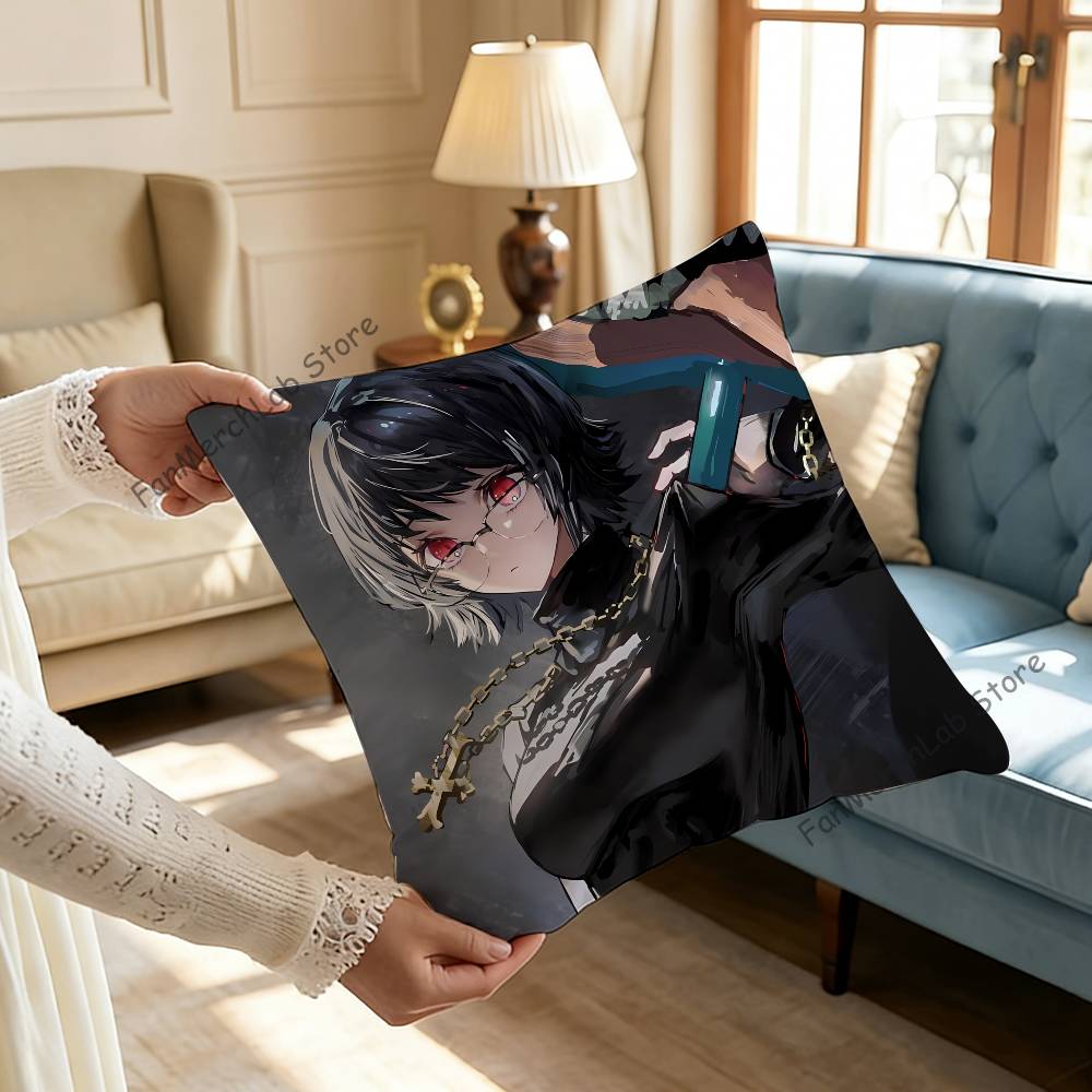 

HHunterS X SShizukuS Pillow Case For Sofa Decor Car Office Room Printing Cushion Cover Decorations and Protector 30x30cm