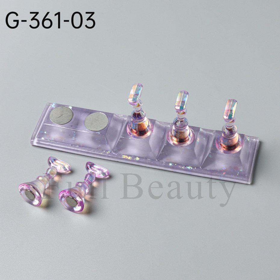 Nail Art Tools Resin Aurora Finger Holder Chess Practice Holder Set Bracket Water Drop-Shaped Practice Tool