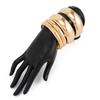 4 Pezzi Bracciali Rigidi Dorati Trendy Bracciali Rigidi Larghi Bracciali Rigidi Dorati Impilabili Gioielli per Donne