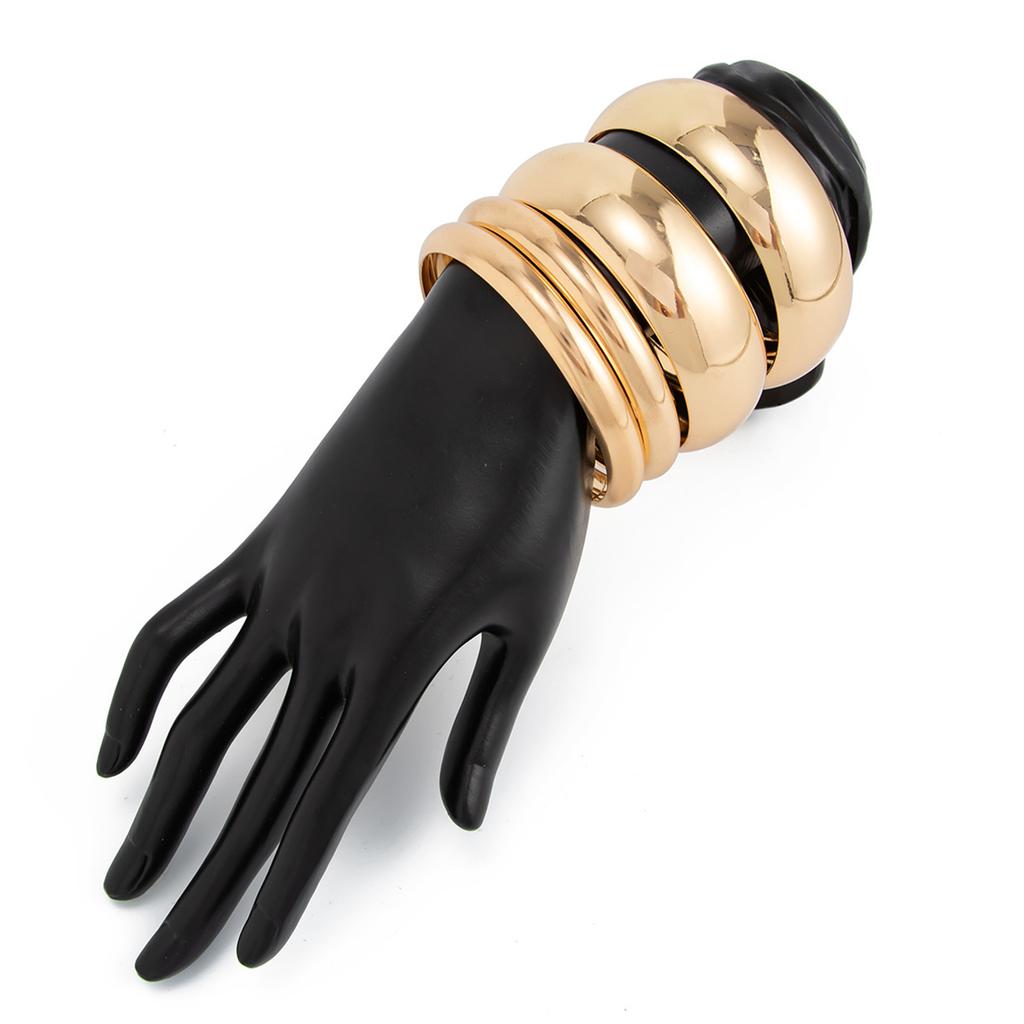 4 Pezzi Bracciali Rigidi Dorati Trendy Bracciali Rigidi Larghi Bracciali Rigidi Dorati Impilabili Gioielli per Donne