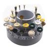 Rotating Round Shape Drill Bit Storage Case Grinding Tool Tip Stand Organizer