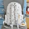 School bag: misty milk blue B1y sweet cool leopard print girly backpack, youthful vitality, versatile backpack for middle and high school girls
