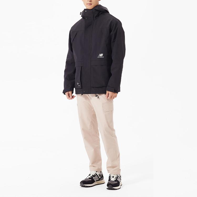New Balance Jackets Men's Black Hooded Moderate Workwear AMJ23320-BK