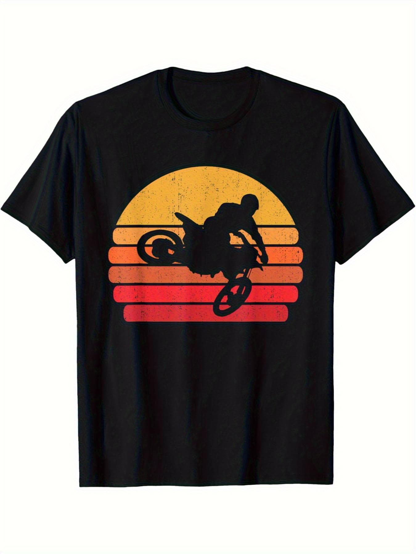 

Retro Dirt Bike Rider- Vintage MX Motocross Supercross T-shirt Dirt Bike Casual Comfy Short Sleeve Crew Neck Top XXXL